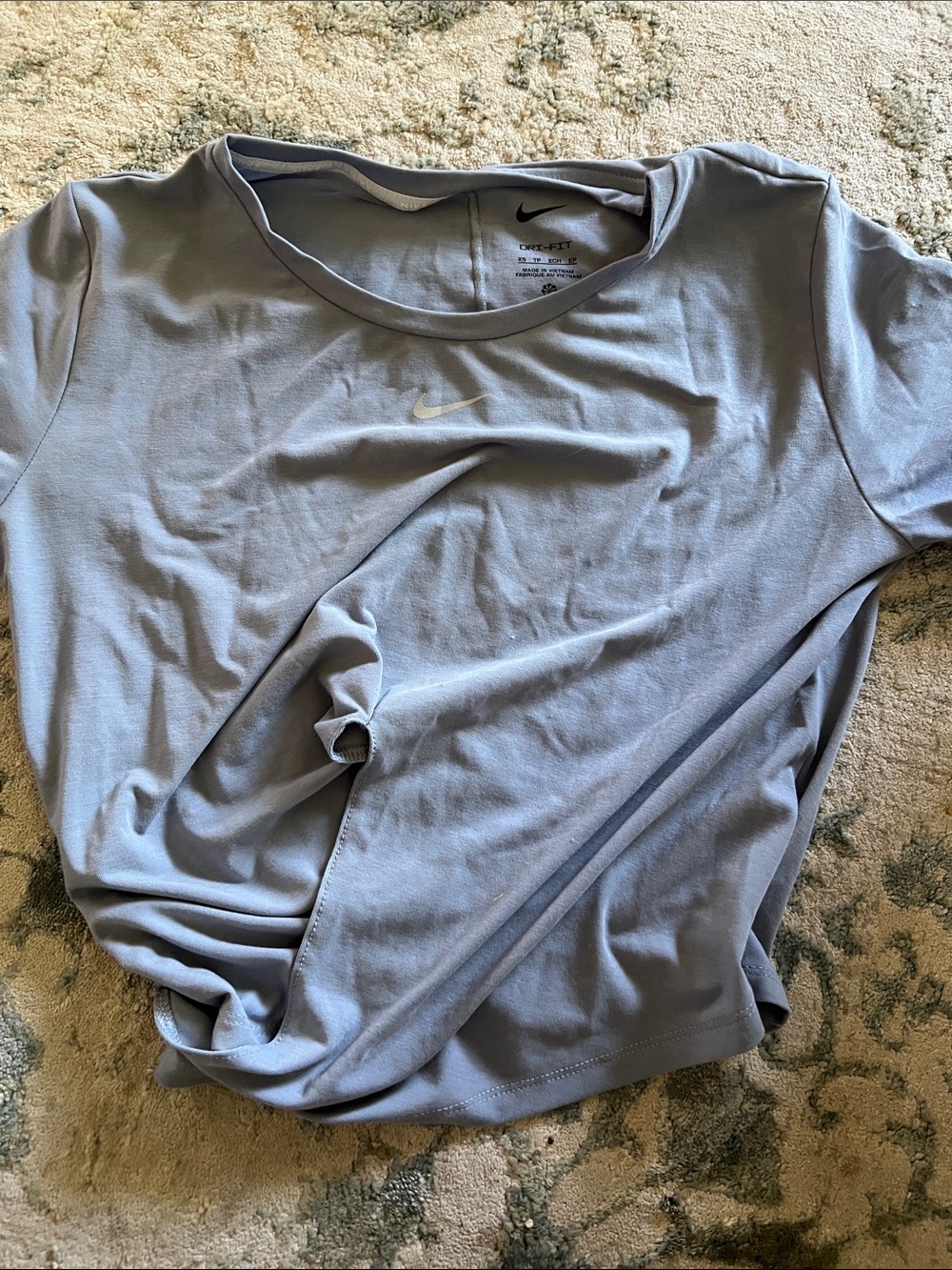 Nike Women's Pale Blue Short Sleeve Dri-FIT Tee